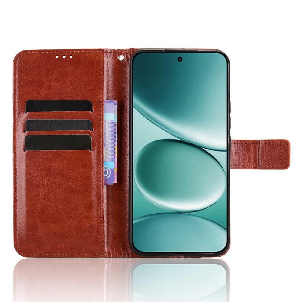 Crazy knížkové pouzdro na Xiaomi Redmi Note 15 Pro 5G - hnědé