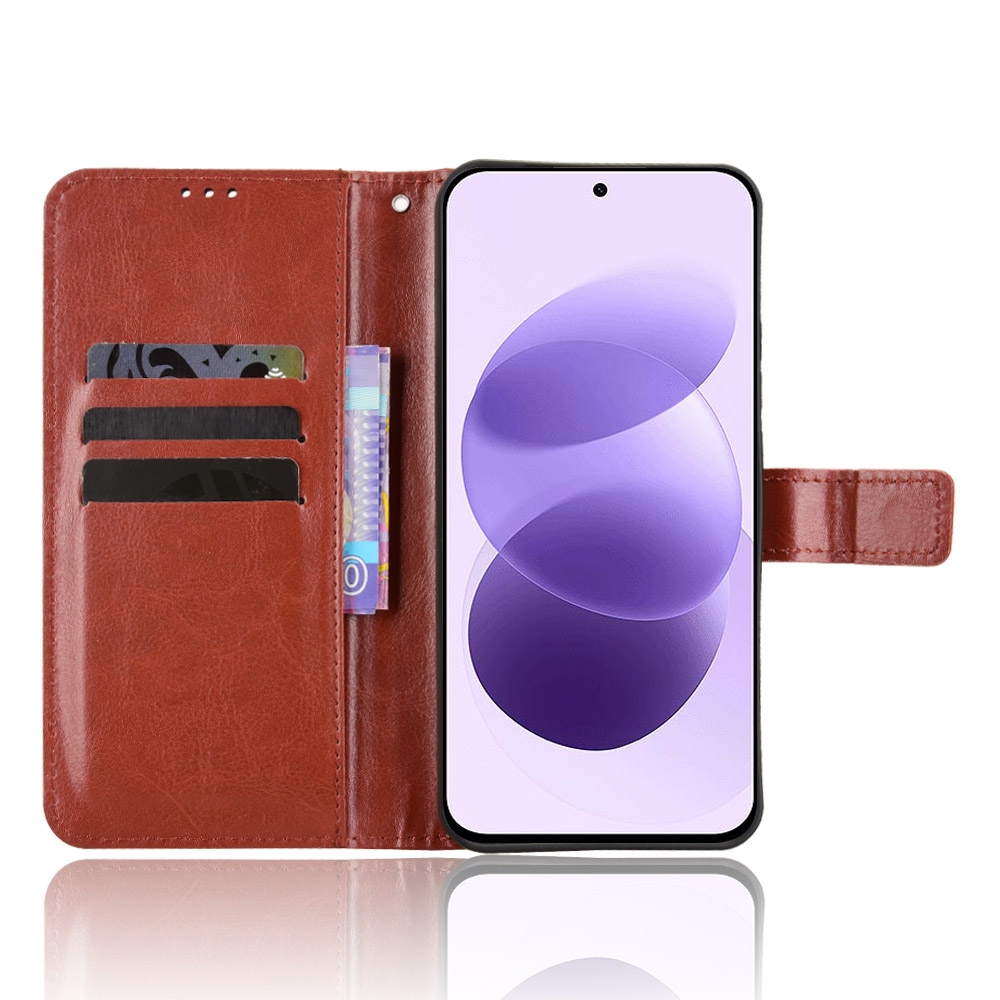 Crazy knížkové pouzdro na Xiaomi Redmi Note 17 4G/5G - hnědé