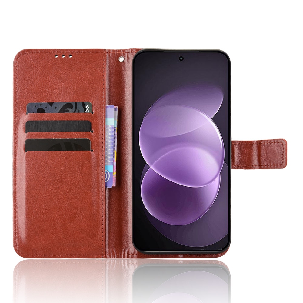 Crazy knížkové pouzdro na Xiaomi Redmi Note 17 Pro 5G - hnědé