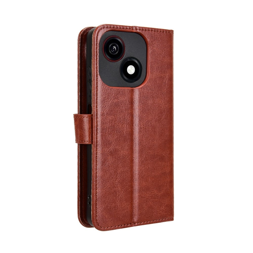 Crazy knížkové pouzdro na ZTE Blade A35e - hnědé