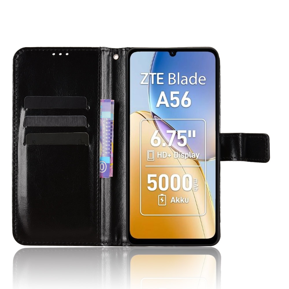 Crazy knížkové pouzdro na ZTE Blade A56 - černé