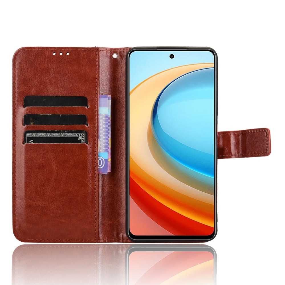 Crazy knížkové pouzdro na ZTE Blade A75 5G - hnědé