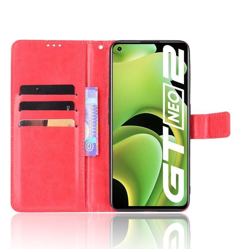 Crazy peněženkové pouzdro na mobil Realme GT Neo 2 - červené