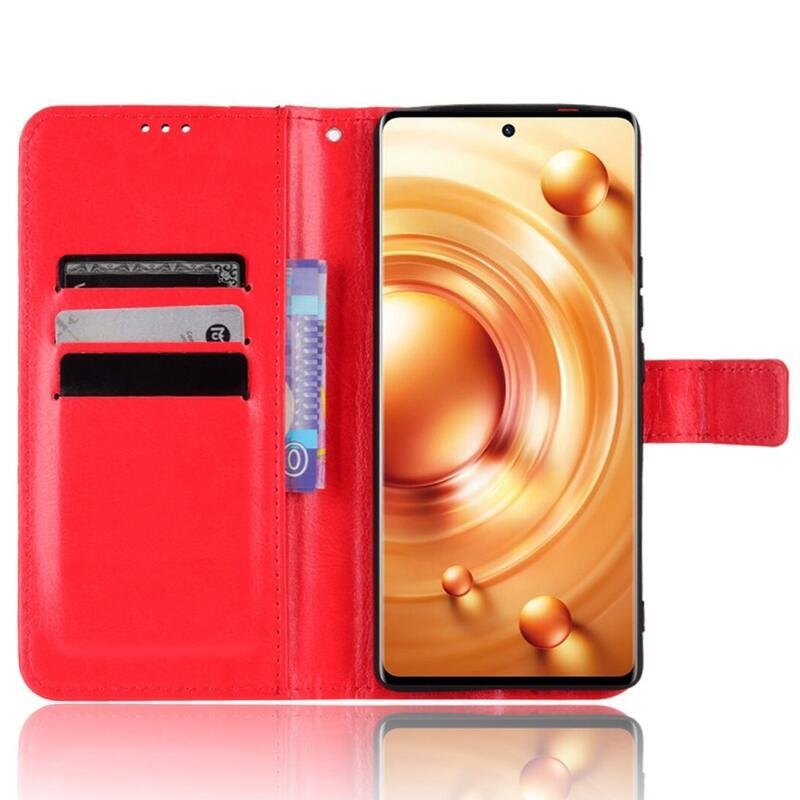 Crazy peněženkové pouzdro na mobil Vivo X80 Pro - červené
