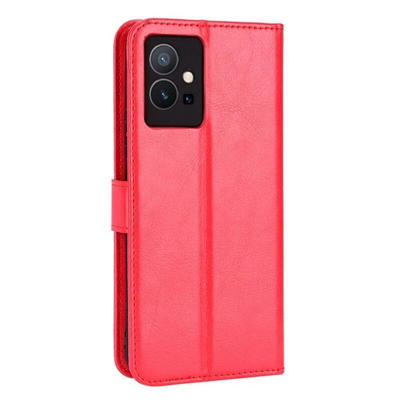 Crazy peněženkové pouzdro na mobil Vivo Y55 5G - červené