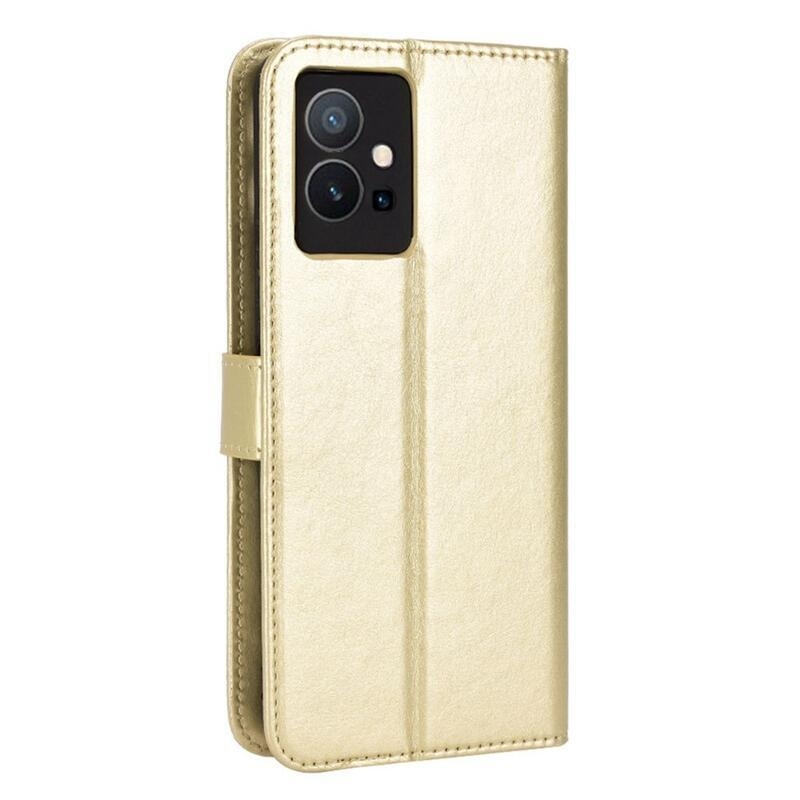 Crazy peněženkové pouzdro na mobil Vivo Y55 5G - zlaté