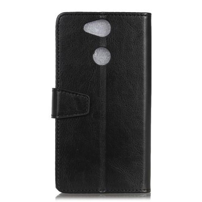 Crazy PU kožené flipové pouzdro na Sony Xperia XA2 Plus - černé