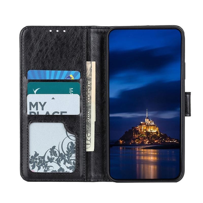 Crazy PU kožené peněženkové pouzdro na mobil Xiaomi Mi 10T 5G/10T Pro 5G  - černé