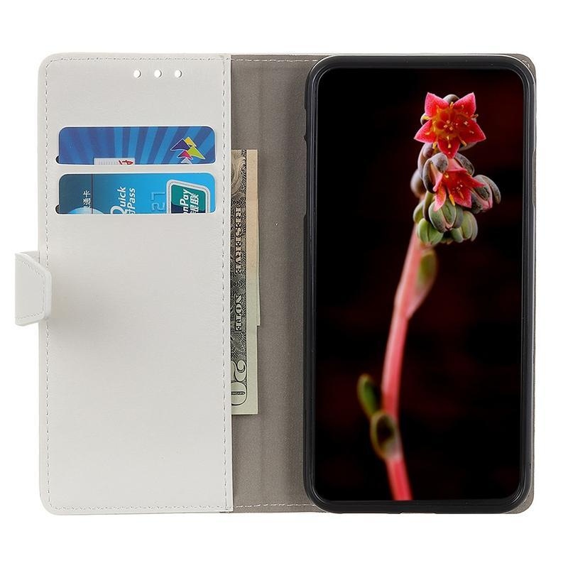 Crazy PU kožené peněženkové pouzdro na mobil Xiaomi Mi 10T Lite 5G - bílé