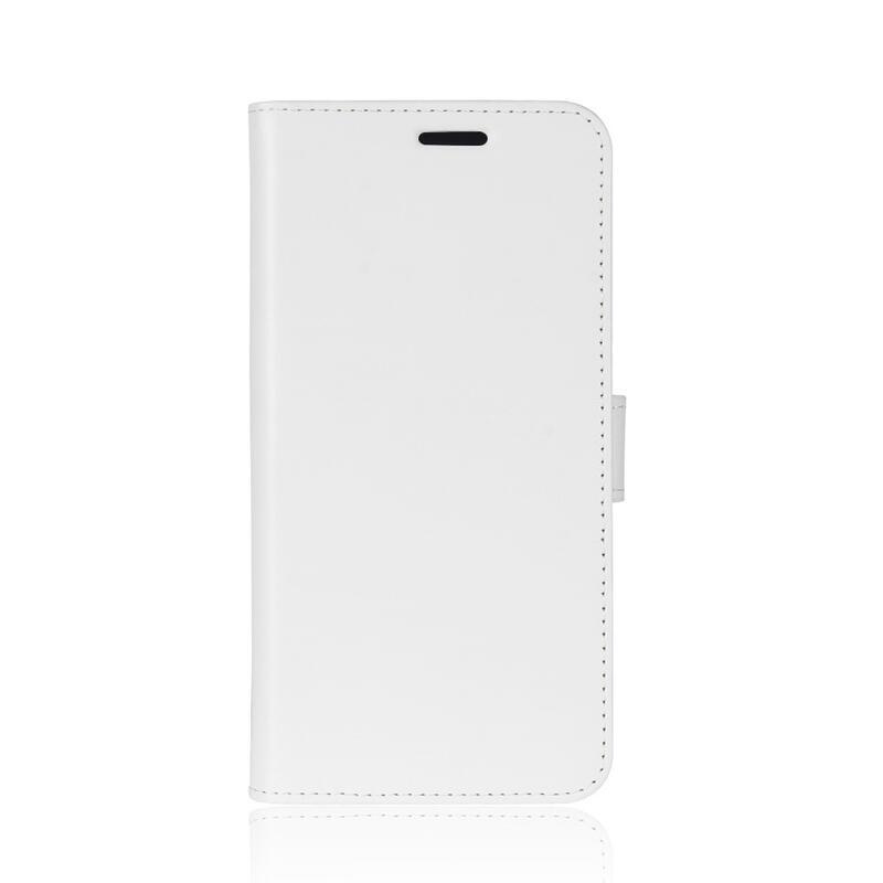 Crazy PU kožené peněženkové pouzdro pro mobil Honor 7A - bílé