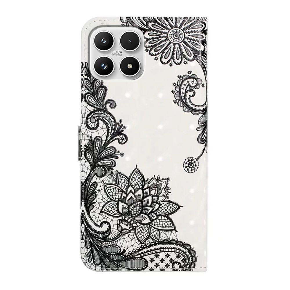 Creative peněženkové pouzdro na mobil Xiaomi 17 - krajkový květ