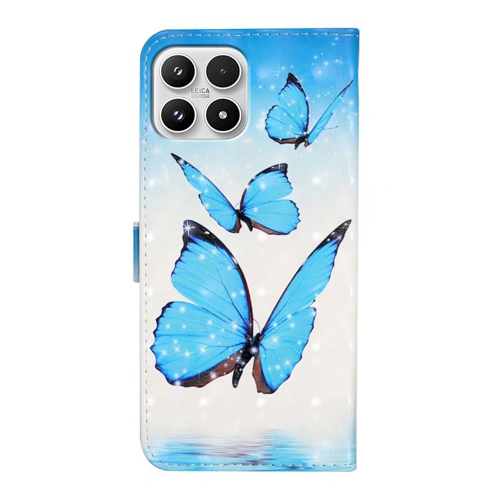 Creative peněženkové pouzdro na mobil Xiaomi 17 - modří motýli