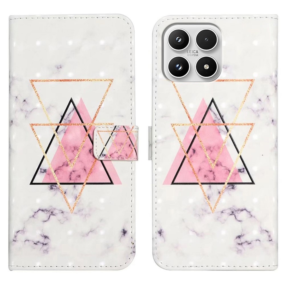 Creative peněženkové pouzdro na mobil Xiaomi 17 - trojúhelníky