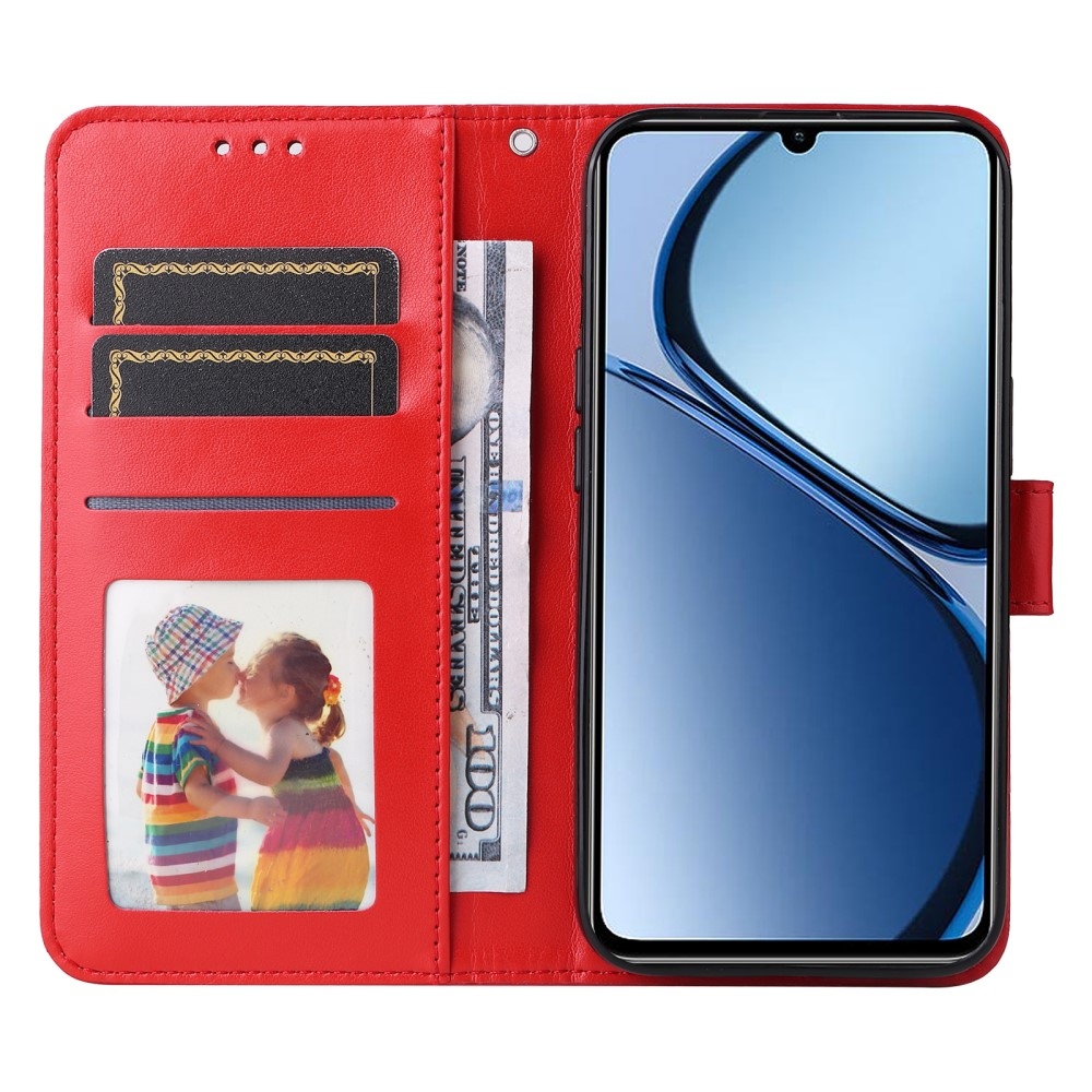 Sunflower knížkové pouzdro na Realme Note 60 - červené