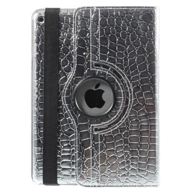 Croco texturované pouzdro na iPad Air 2 - stříbrné
