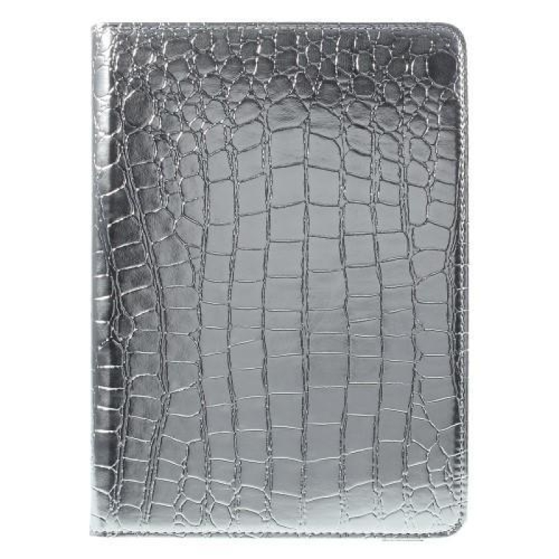 Croco texturované pouzdro na iPad Air 2 - stříbrné