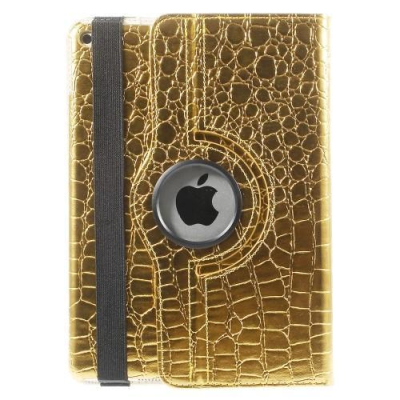 Croco texturované pouzdro na iPad Air 2 - zlaté