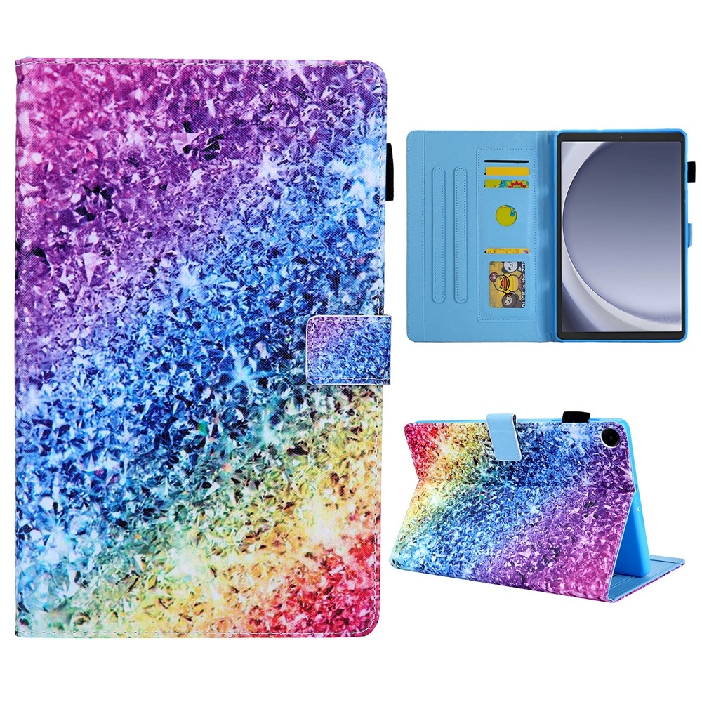 Cross chytré zavírací pouzdro na Samsung Galaxy Tab A11/Tab A9 - barevné diamanty