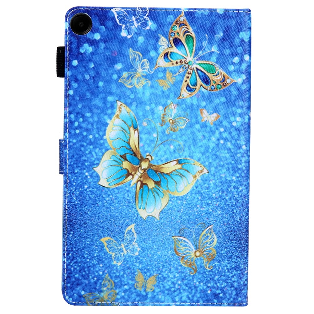 Cross chytré zavírací pouzdro na Samsung Galaxy Tab A11/Tab A9 - modrozlatí motýli