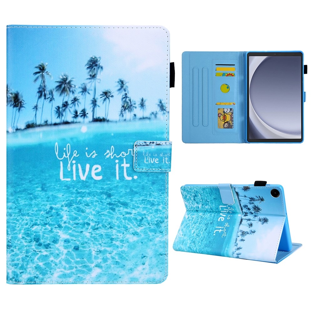 Cross chytré zavírací pouzdro na Samsung Galaxy Tab A11/Tab A9 - pláž a moře