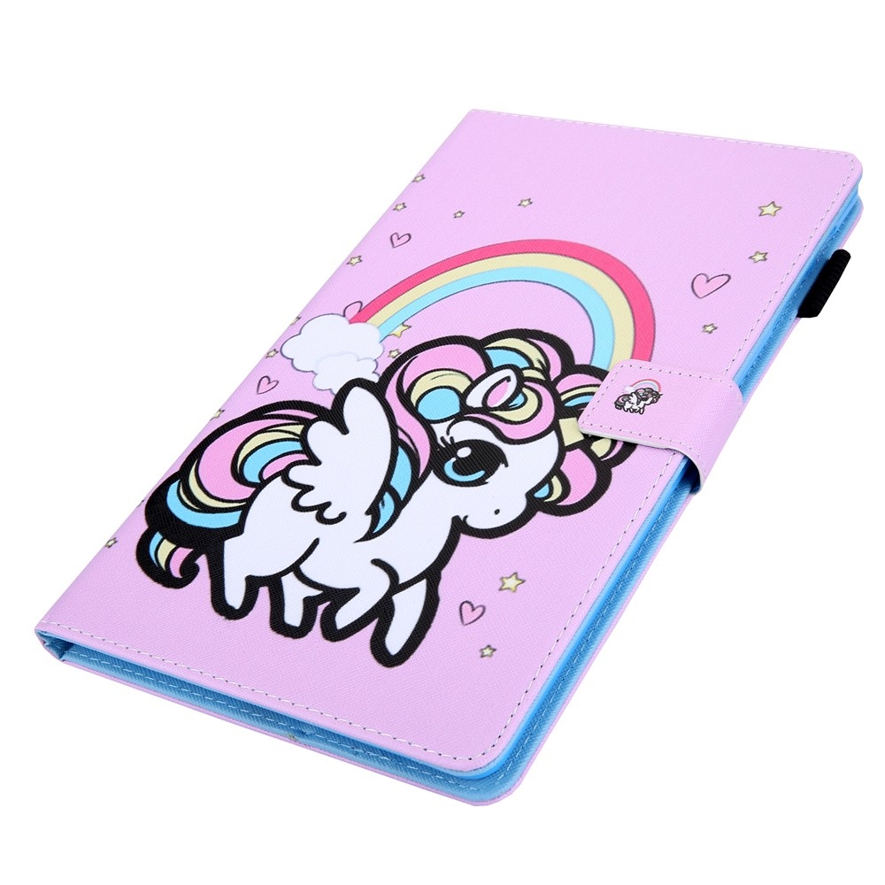 Cross chytré zavírací pouzdro na Samsung Galaxy Tab A11/Tab A9 - poník a duha