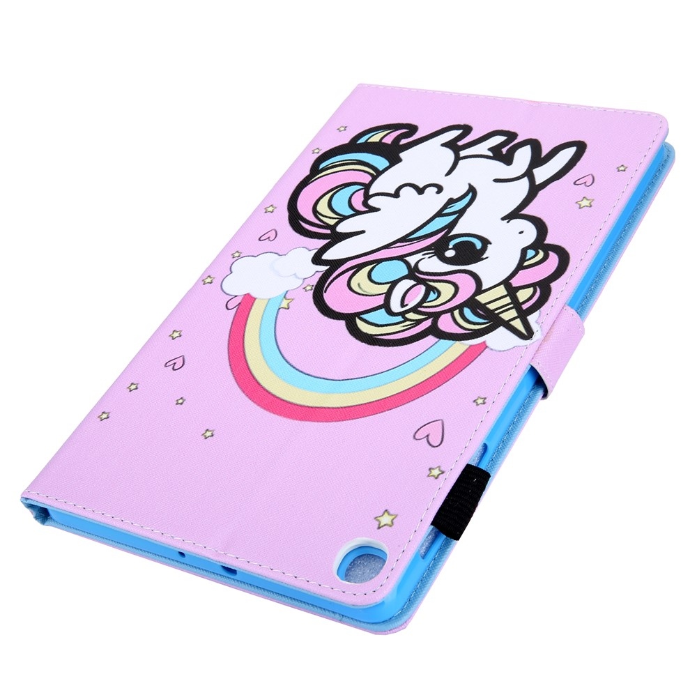 Cross chytré zavírací pouzdro na Samsung Galaxy Tab A11/Tab A9 - poník a duha