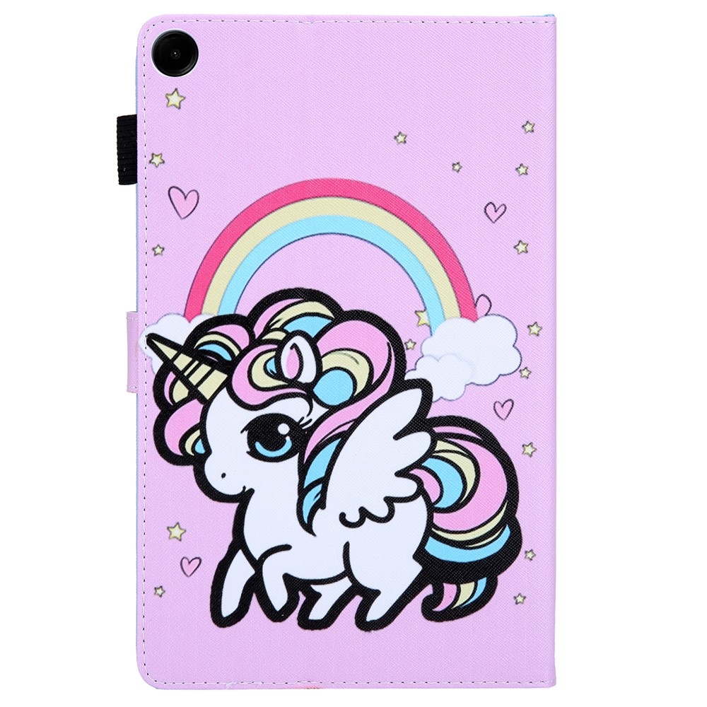Cross chytré zavírací pouzdro na Samsung Galaxy Tab A11/Tab A9 - poník a duha