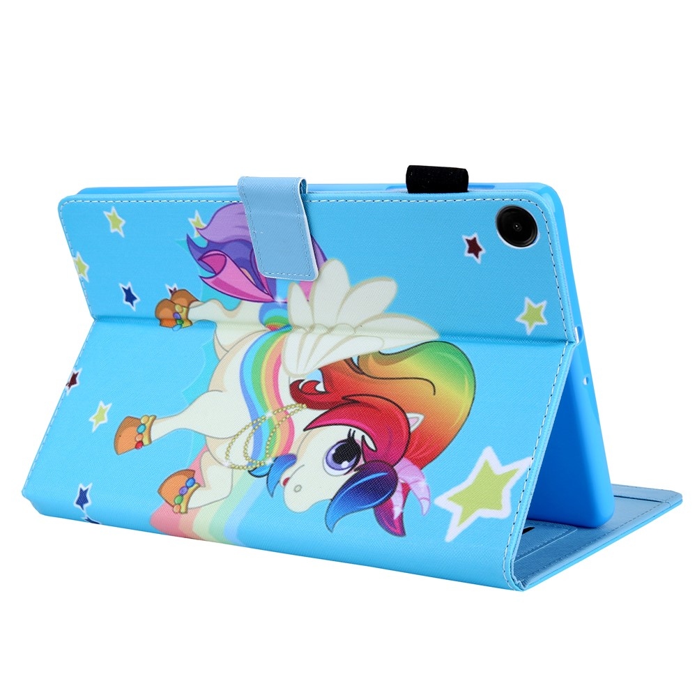 Cross chytré zavírací pouzdro na Samsung Galaxy Tab A11/Tab A9 - poník a hvězdy
