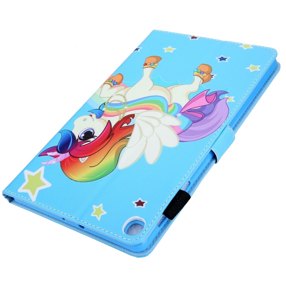 Cross chytré zavírací pouzdro na Samsung Galaxy Tab A11/Tab A9 - poník a hvězdy