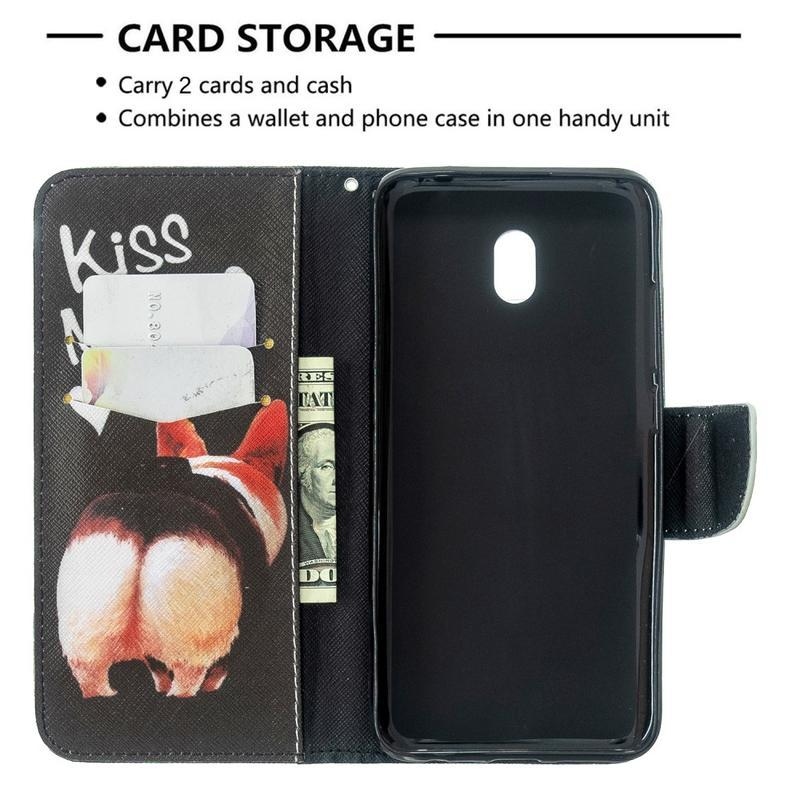 Cross PU kožené peněženkové pouzdro na mobil Xiaomi Redmi 8A - prasátko