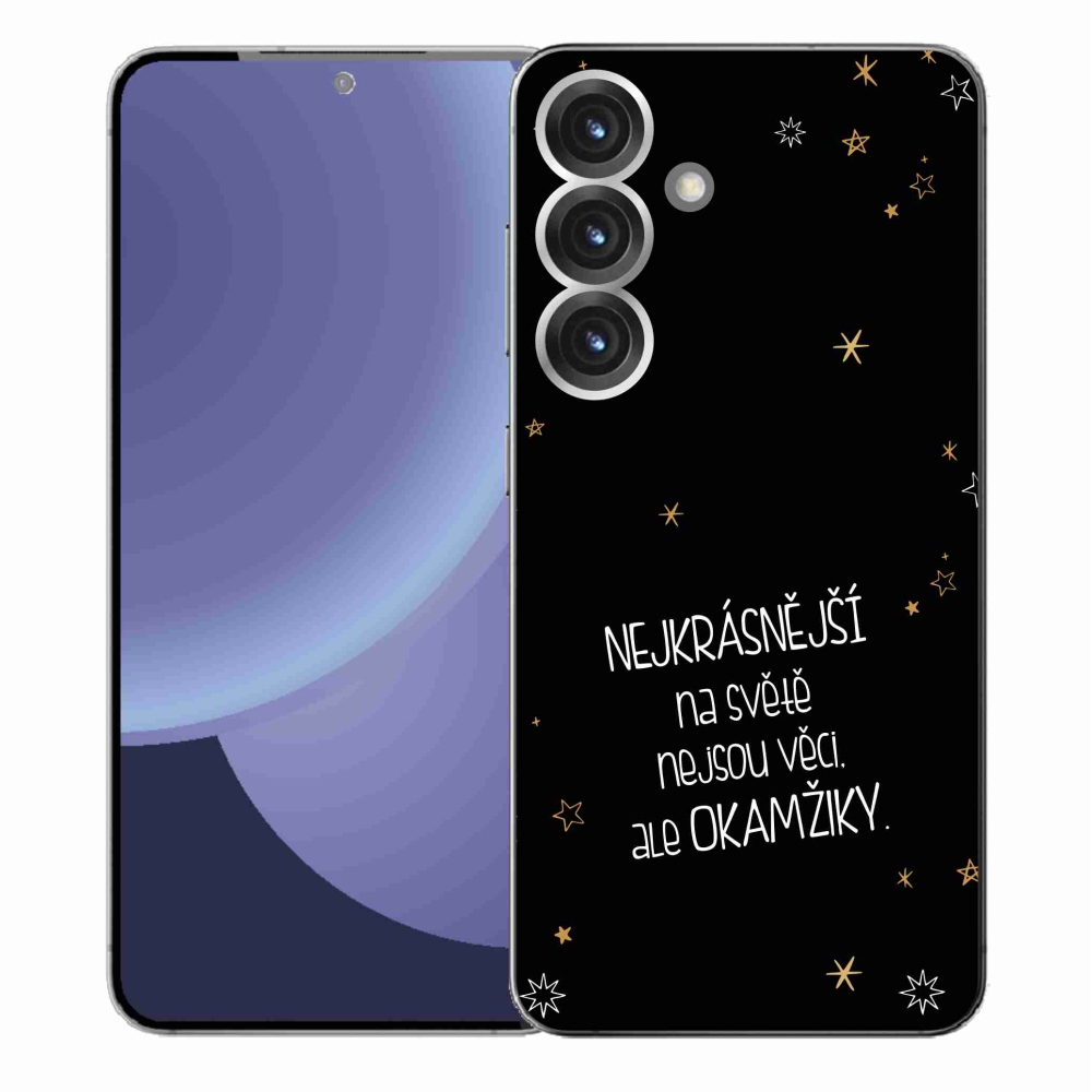 Gelový kryt mmCase na Samsung Galaxy S25+ - citát 4 černé pozadí