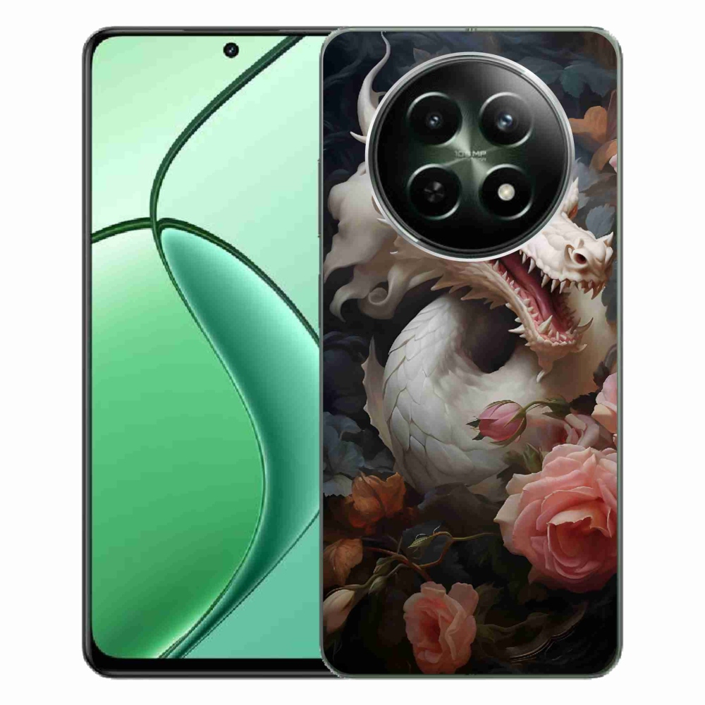 Gelový kryt mmCase na Realme 12 5G/12x 5G - bílý drak