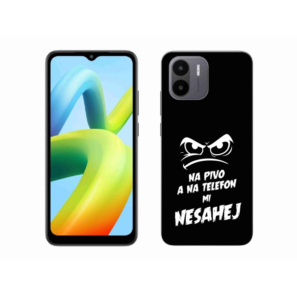 Gelový kryt mmCase na Xiaomi Redmi A1 - pivní motiv 2 černé pozadí