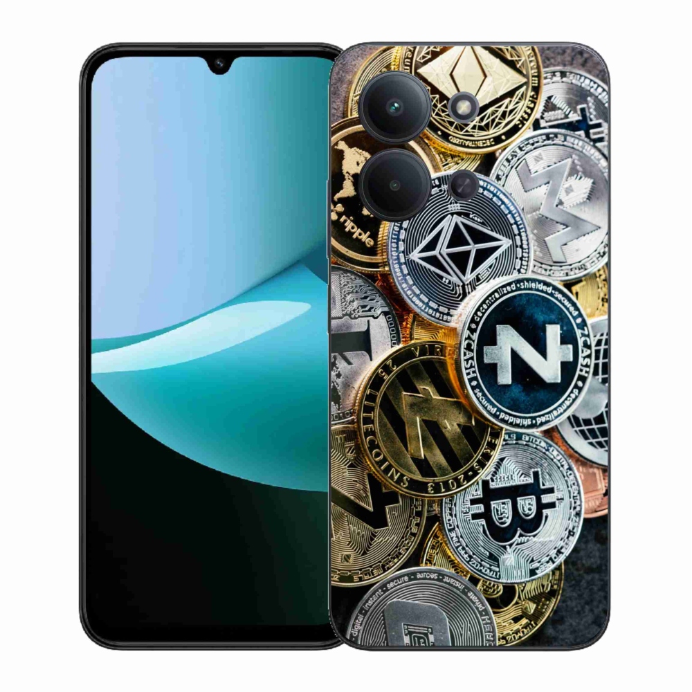 Gelový kryt mmCase na Xiaomi Redmi 15C 4G (171mm)/Poco C85 4G (171mm) - kryptoměny