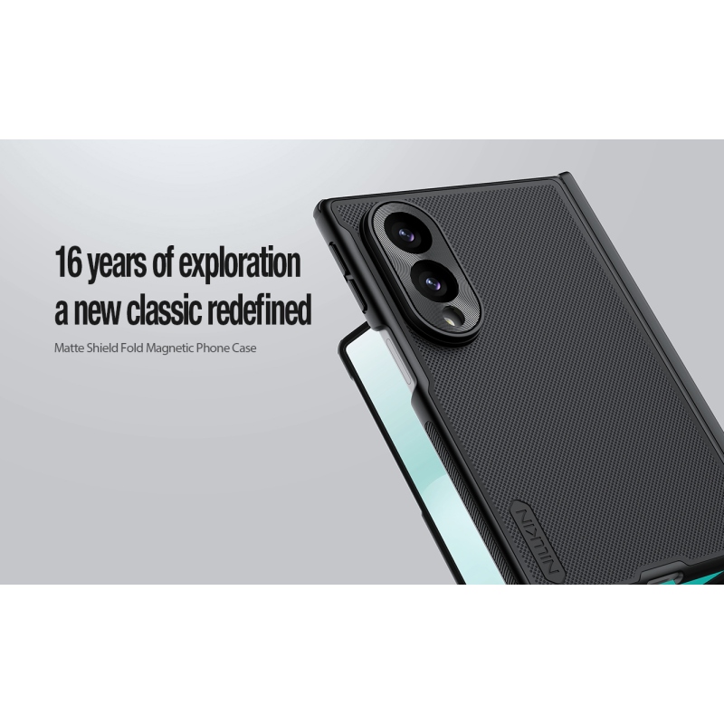 Nillkin Super Frosted FOLD Magnetic Zadní Kryt pro Samsung Galaxy Z Fold 8 Transparent Black