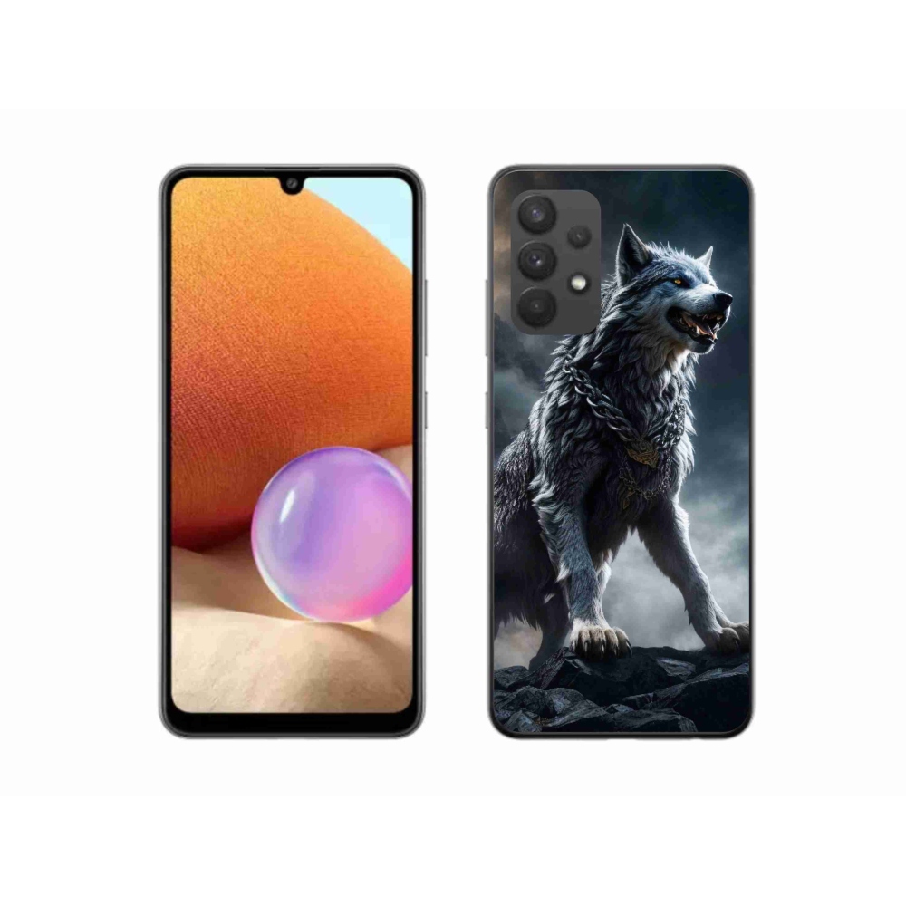 Gelový kryt mmCase na Samsung Galaxy A32 4G - vlk 1