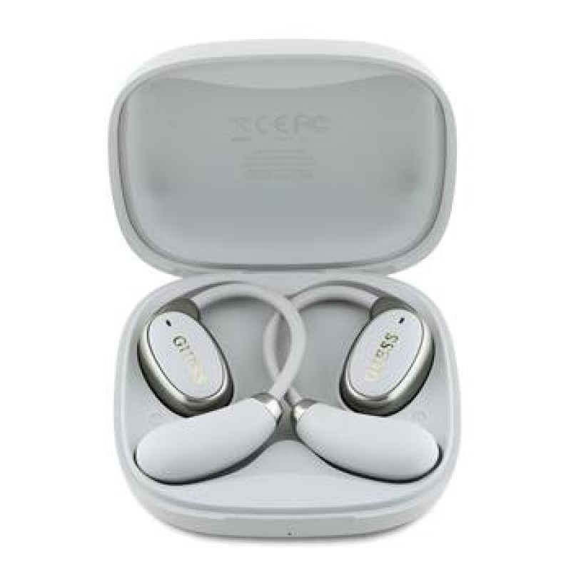 Guess Satin Classic Logo OWS Bezdrátová Sluchátka Beige