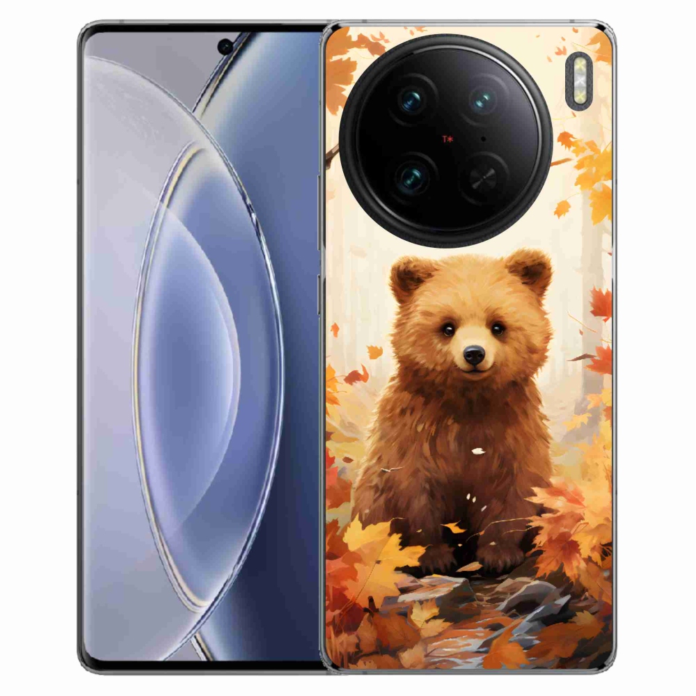 Gelový kryt mmCase na Vivo X90 Pro - medvěd v lese
