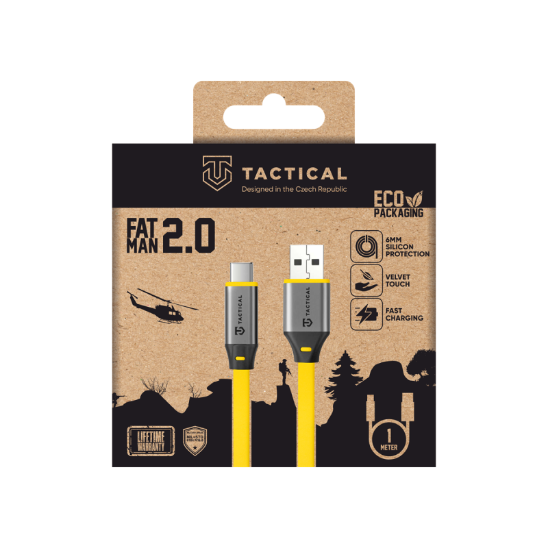 Tactical Fat Man 2.0 Cable USB-A/USB-C 1m Yellow