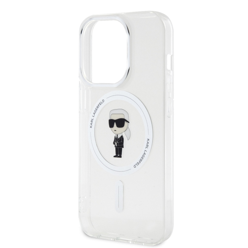 Karl Lagerfeld IML Ikonik MagSafe Zadní Kryt pro iPhone 15 Pro - průhledný