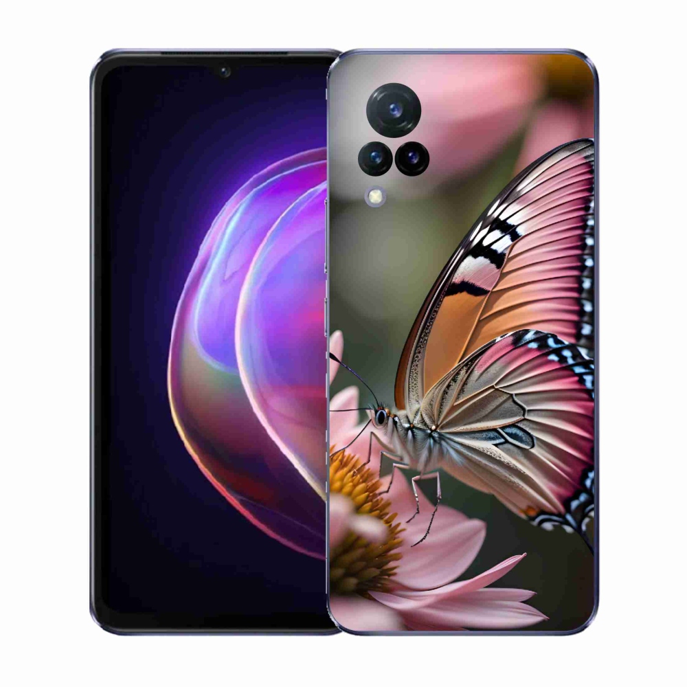 Gelový kryt mmCase na Vivo V21 4G/5G - barevný motýl