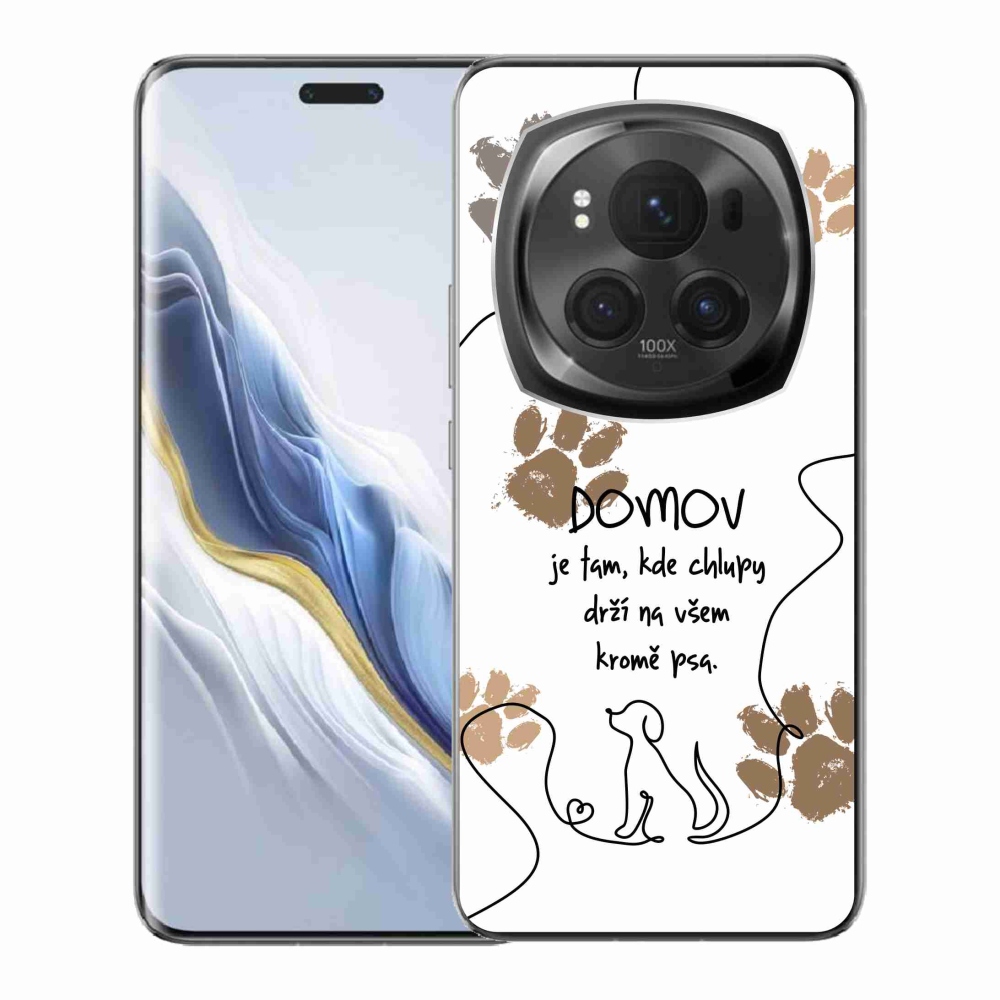 Gelový kryt mmCase na Honor Magic 6 Pro 5G - psí motiv bílé pozadí