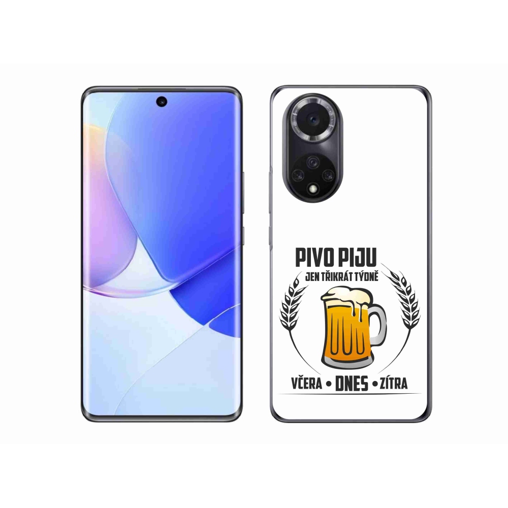 Gelový kryt mmCase na Huawei Nova 9 - pivní motiv bílé pozadí