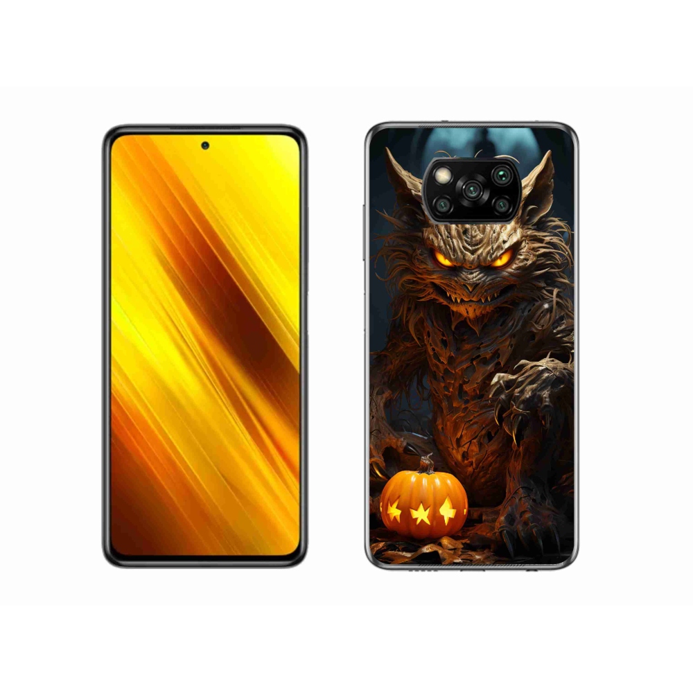 Gelový kryt mmCase na Xiaomi Poco X3 - halloweenská příšera