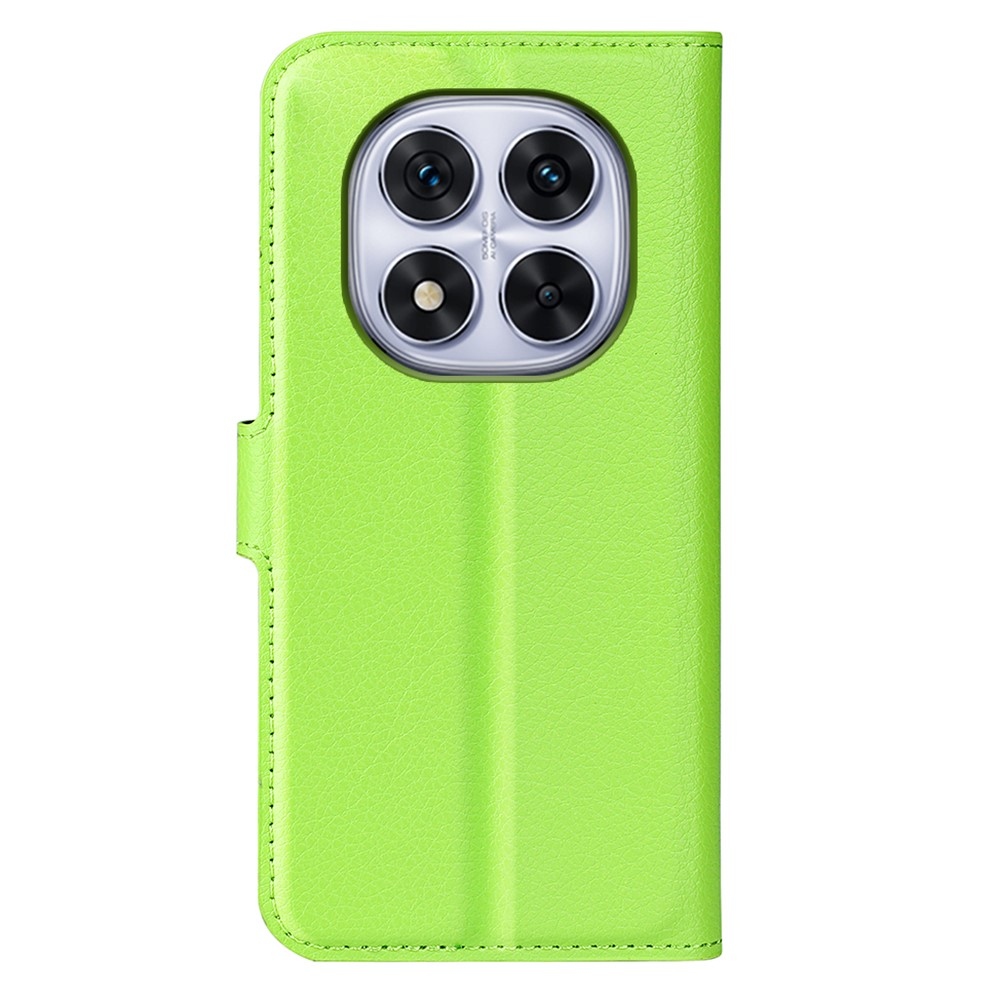Litchi knížkové pouzdro na Xiaomi Redmi Note 14 Pro 5G/Poco X7 5G - zelené