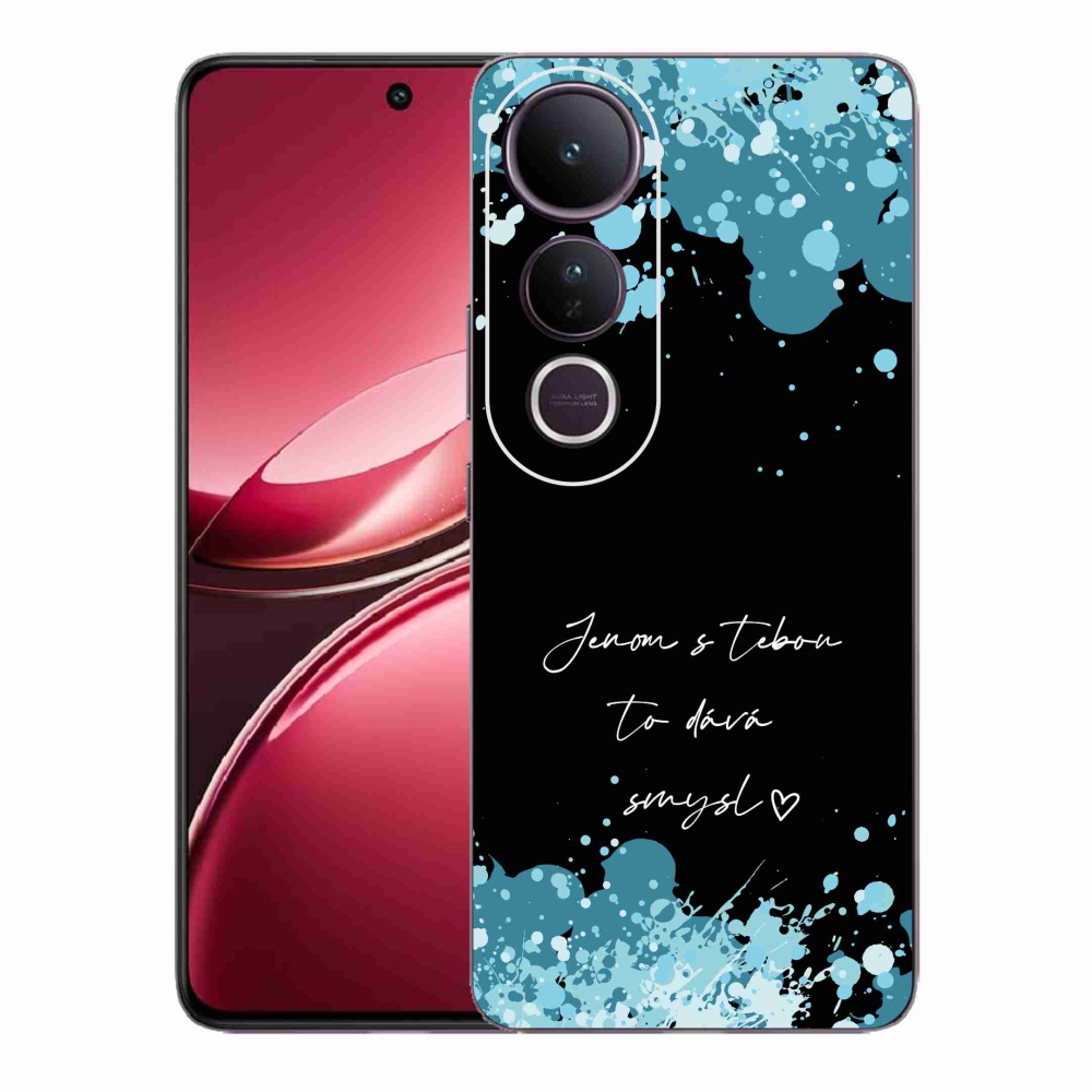 Gelový kryt mmCase na Vivo V50 Lite 4G/5G - zamilovaný text černé pozadí