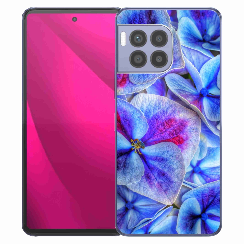 Gelový kryt mmCase na T-Mobile T Phone 2 Pro - modré květy 1