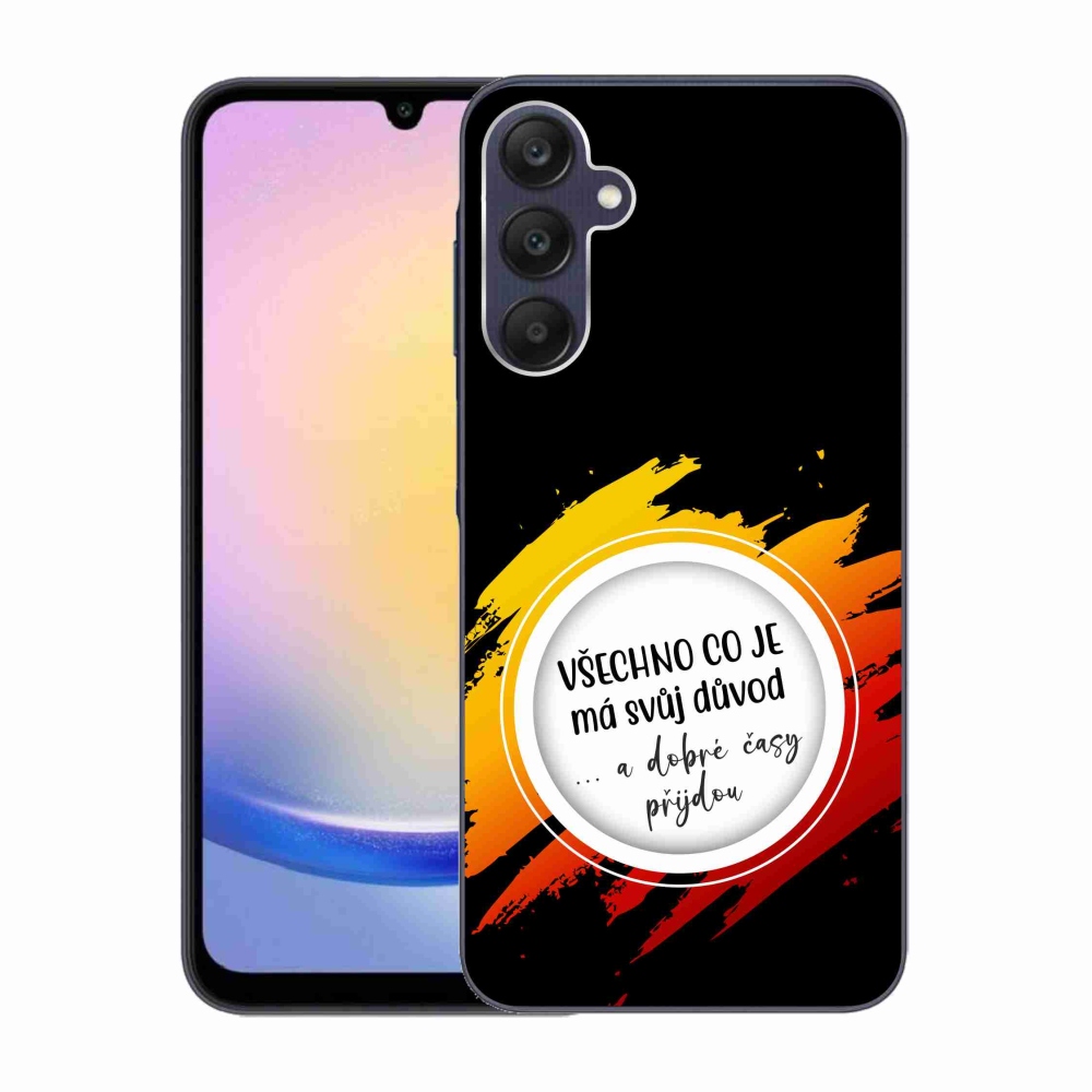 Gelový kryt mmCase na Samsung Galaxy A25 5G - citát 3 černé pozadí