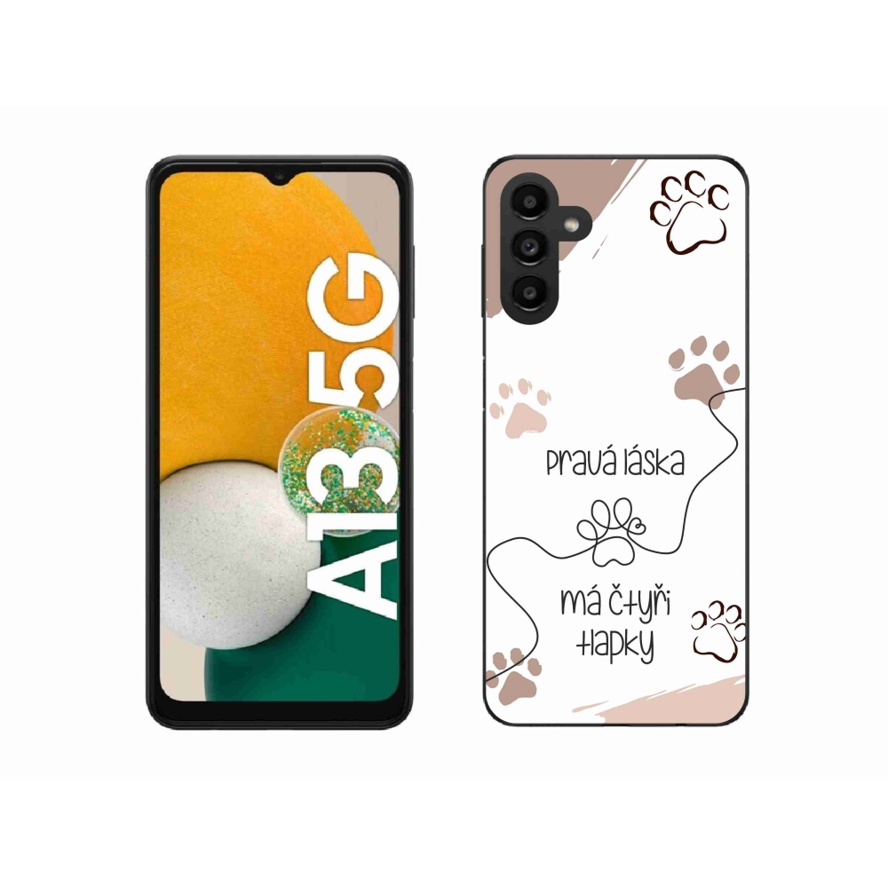 Gelový kryt mmCase na Samsung Galaxy A13 5G - psí motiv 1 bílé pozadí