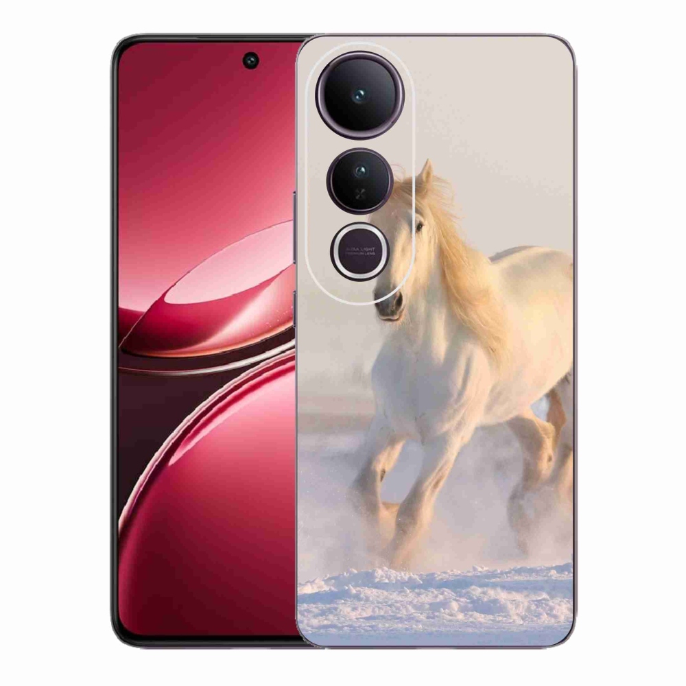 Gelový kryt mmCase na Vivo V50 Lite 4G/5G - kůň ve sněhu